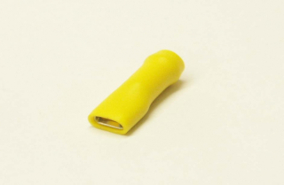 Dutinka plochá izolovaná 6,3mm / 2,5-6mm2 - žltá