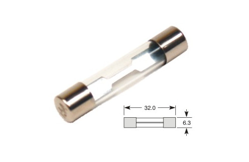 Poistka sklenená 10A 6,3x32mm