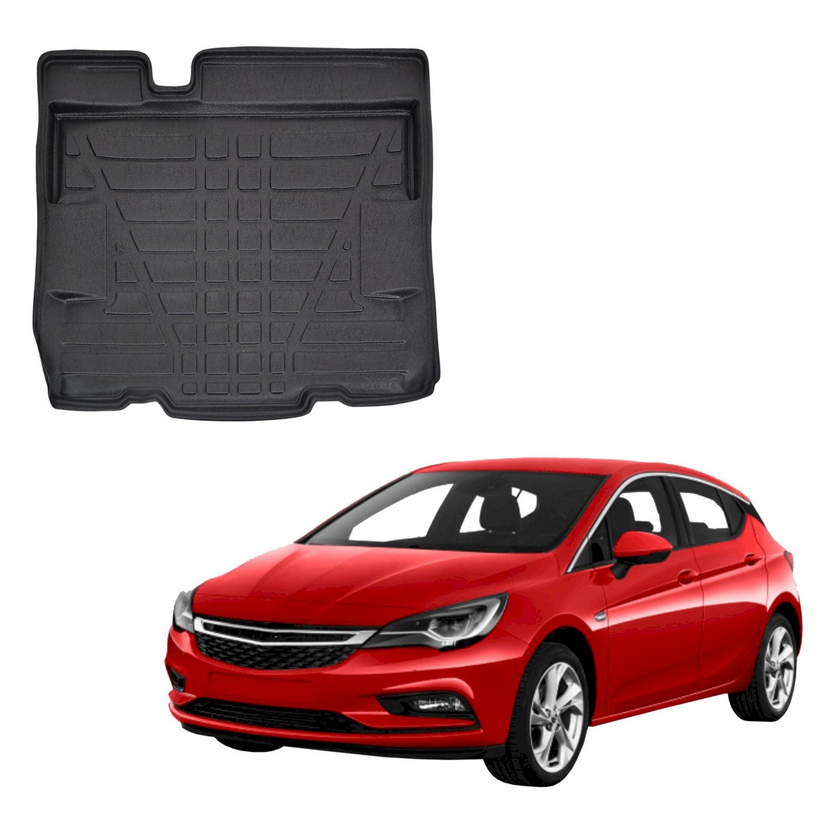 Plastová vanička do kufra Opel Astra K HTB 2015-2021 bez rezervy