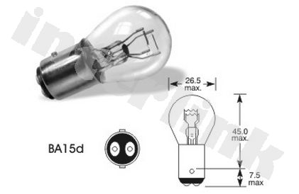 Žiarovka BA15d  12V 21/5W