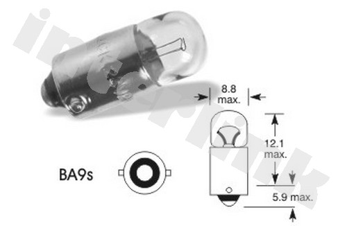 Žiarovka BA9s 24V 2W