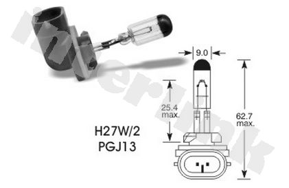 Žiarovka halogénová H27W/2 - 12V 21W