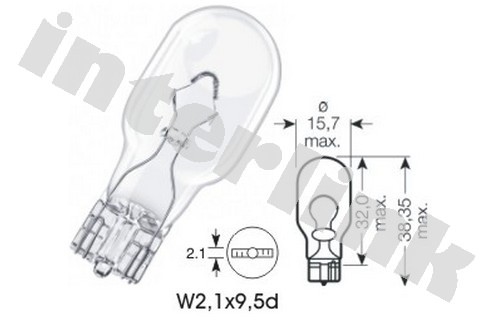 Žiarovka - celosklenka W16W