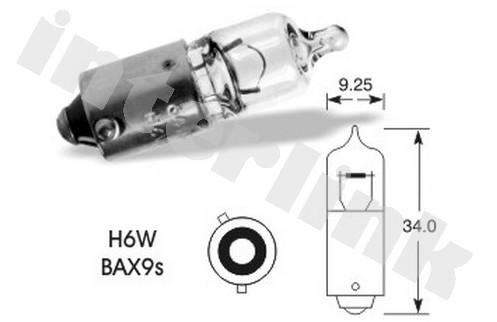 Žiarovka BAX9s 12V 6W