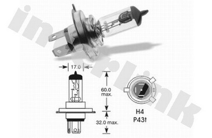 Žiarovka halogénová H4 12V 60/55W      HELLA