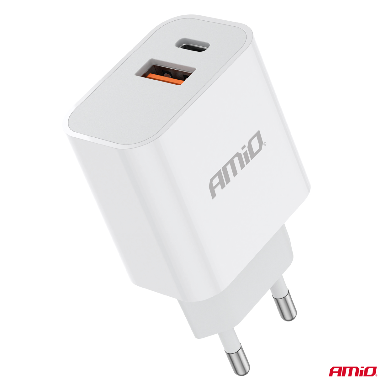 Sieťová nabíjačka PRO-09 USB+USB-C 20W Quick Charge 230V