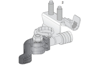 Svorka batériová pocínovaná (-) 2 skrutky s rýchloupínaním