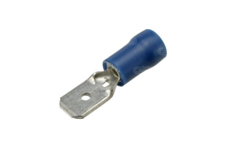 Kolík plochý izolovaný 6,3mm / 1,5-2,5mm2 - modrý