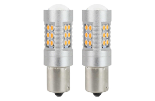 LED žiarovky CANBUS 3030 24SMD 1156 BAU15S PY21W Oranžová 12V/24V