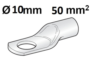 Očko na batériový kábel 10mm / 50mm2