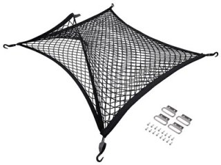 Pružná sieť 80x60 cm, dvojvrstvová, s háčikmi na upevnenie v batožinovom priestore