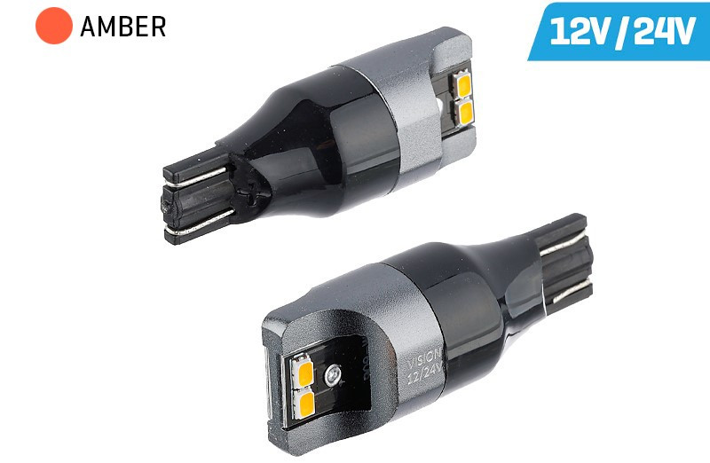 VISION WY16W (T15) žiarovka 12/24V 4x 3020 SMD LED, nepolárna, CANBUS, oranžová, 